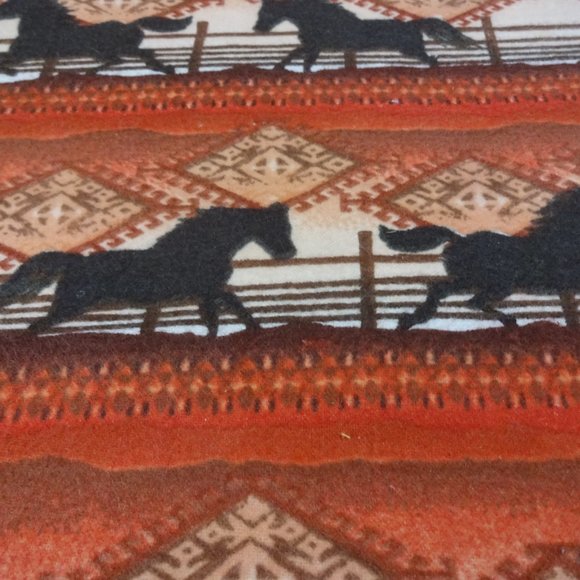 Peaceful "HORSE RANCH" Handmade Cotton Flannel Pillowcase - Picture 2 of 3